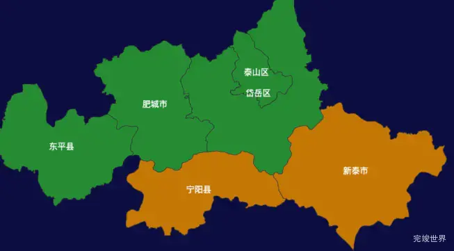 echarts泰安市地区地图geoJson数据